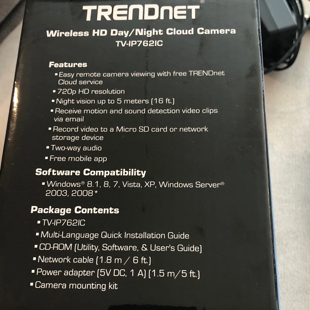 TRENDnet White Cloud Camera